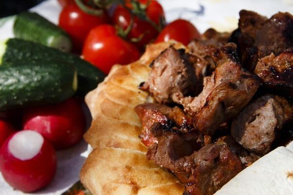 Barbecue tare da kayan lambu